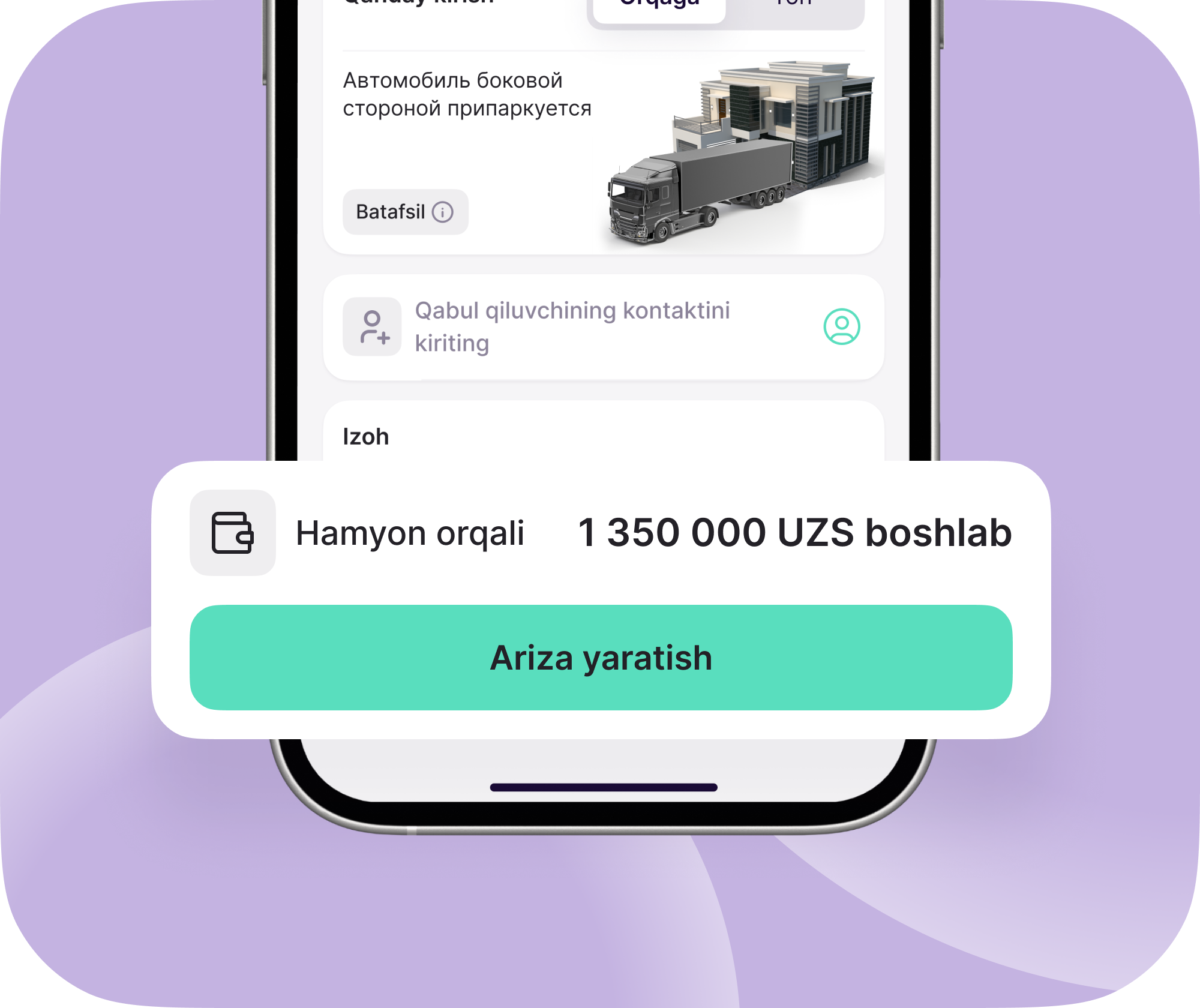 Onlayn to‘lovni amalga oshirasiz